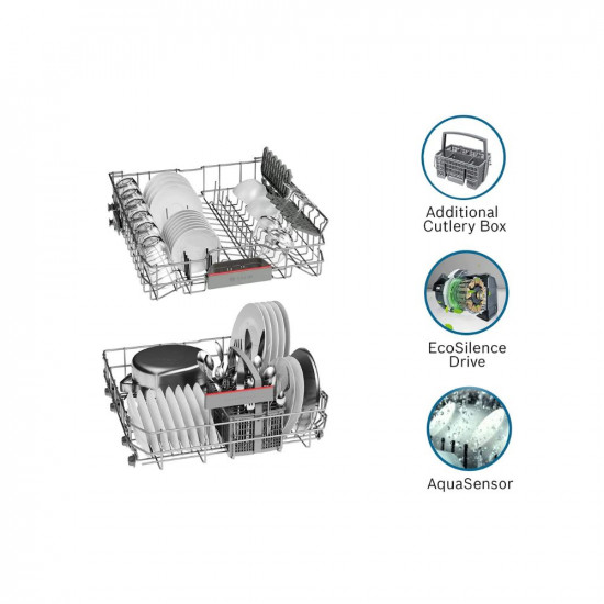 Bosch 13 Place Settings Dishwasher (SMS66GW01I, White)