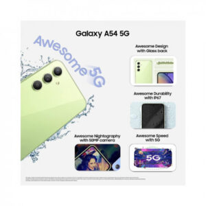 Samsung Galaxy A54 5G (Awesome Graphite, 8GB, 256GB Storage) | 50 MP No Shake Cam (OIS) | IP67 | Gorilla Glass 5 | Voice Focus | Without Charger