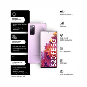 SAMSUNG Galaxy S20 FE 5G (Cloud Lavender, 128 GB) (8 GB RAM)