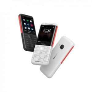 Nokia 5310 Dual SIM Keypad Phone with MP3 Player, Wireless FM Radio and Rear Camera with Flash | White/Red