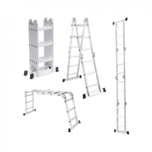 Corvids 12 Feet (12 Step) Portable & Compact Folding Aluminium Multipurpose Super Ladder | 2-Year Warranty | Ladder for Home & Industrial Use – Capacity 120 Kg