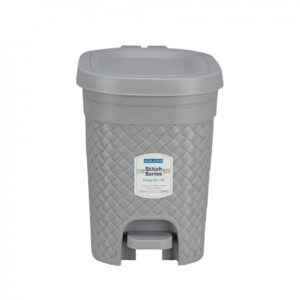 Kolorr Stitch Pedal Waste Bin Modern Design Trash Can Plastic Dustbin – 7L (Daiso Grey)