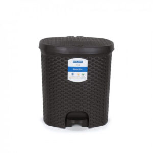 Kolorr Magnum Royal Premium Plastic Step-On Pedal Dustbin For Home/Kitchen/Bedroom – 14 Litre Large (Dark Brown)