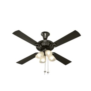 Usha Fontana Lotus 1230mm Ceiling Fan with Decorative Lights (Black Chrome)
