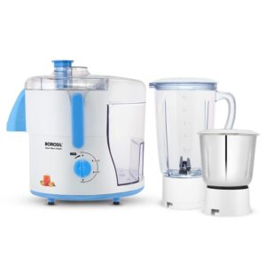 Borosil Primus 500-Watt Juicer Mixer Grinder (Blue), Standard