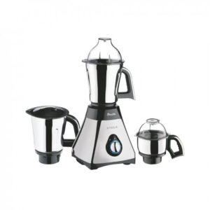 Preethi Steele MG 206 110 Volts Mixer Grinder, 550 watt, 3 Jars (Silver/Black)