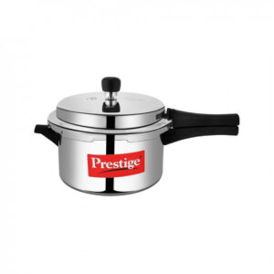 Prestige Popular Virgin Aluminium Precision Weight Valve Outer Lid Pressure Cooker, 3 L (Silver)