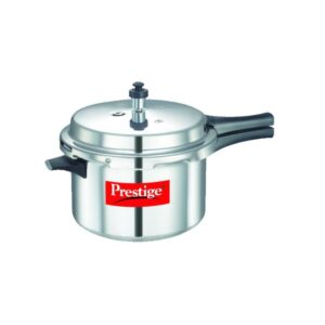 Prestige Popular Aluminium Pressure Cooker, 5.5 Litres, Silver