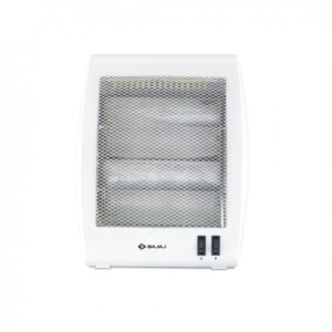 Bajaj RHX-2 Halogen Heater|2 Heat Settings-400W/800W|Noiseless Operation|DuraElement™ With 1-Yr Heating Element Warranty by Bajaj|Convection Room Heater For Winter|2-Yr Warranty By Bajaj|White