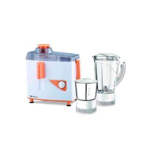 Bajaj Neo JX4 450-Watt Juicer Mixer Grinder with 2 Jars (White/Orange)