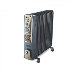 Bajaj OFR Room Heater, 13 Fin 2900 Watts Oil Filled Room Heater with 400W PTC Ceramic Fan Heater, ISI Approved (Majesty 13F Plus Black)