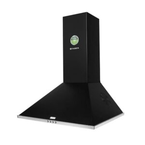 Faber 60 cm 3 Way Silent Suction Chimney, 1095 m3/h (Topaz 3D T2S2 BK PB LTW 60, Black)