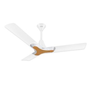 Luminous New York Brooklyn 75 Watts Ceiling Fan (White, Pine Wood), 1200mm