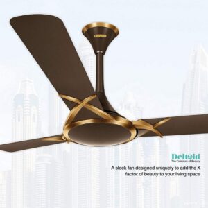 Luminous Deco Premium Deltoid 1200mm Ceiling Fan (Expresso Gold)