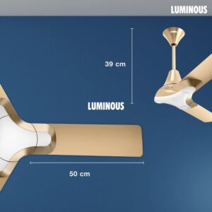 Luminous New York Brooklyn 1200mm/75 Watt ceiling fan (Champagne Gold)