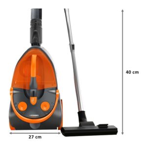Eureka Forbes MaxxVac 1900 Watts Canister Vacuum Cleaner (2 Litres Tank, GFCDFFMAV00000, Black & Orange)
