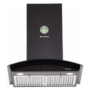 Faber 90 cm 1095 m³/hr box-type Kitchen Chimney (Hood Topaz Smart 3D T2S2 BK TC LTW 90, Baffle Filter, Touch Control, Black)