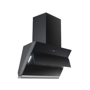 Faber 60 cm 1350 m³/HR Auto-Clean Angular Kitchen Chimney (Hood Zenith FL SC AC BK 60, Filterless Technology, Touch Control, Black)