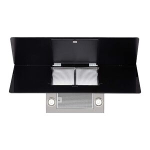 Faber 90 cm 1095 m³/hr angular Kitchen Chimney (HOOD COCKTAIL 3D T2S2 BK TC LTW 90, Cassette Filter, Touch Control, Black)