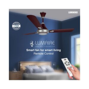 Luminous Lumaire 1200mm Ceiling Fan with Remote Control & LED Light (Wine Red)