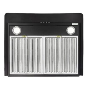 Faber 60cm 3 Way Silent Suction Chimney, 1095 m3/hr (HOOD FEEL 3D T2S2 BK LTW 60, 2 Baffle Filters, Black)