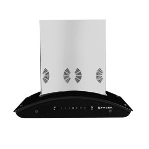 Faber 60 cm 6 way Silent Suction, 1250 m³/hr Auto-Clean curved glass Kitchen Chimney (HOOD EVEREST SMART 3D IND HC SC SS 60 )