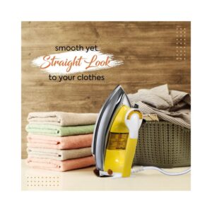 Khaitan Avaante 750 W Heavy weight Dry Iron Dara (Yellow)