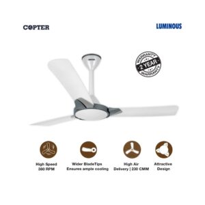 Luminous Deco Premium Copter 1200mm Ceiling Fan (Dusky Silver)