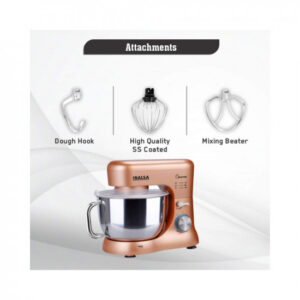 INALSA Stand Mixer Kratos-1000W | 100% Pure Copper Motor| 5L SS Bowl| 8 Speed Control