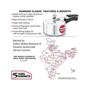 Hawkins Classic 2.0 LITRE PRESSURE COOKER 2 L Pressure Cooker (Aluminium)
