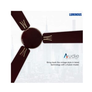 Luminous Audie 1200mm 70-Watt Ceiling Fan (Berry Red, Pack of 1)