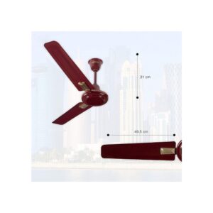Luminous Rapid Deco 1200MM 3 Blade Ceiling Fan (Cherry Red)