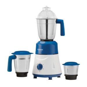 Borosil ARO(750 Watts) Mixer Grinder with 3 Stainless Steel Jar, Blue