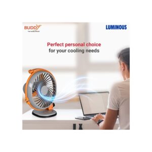 Luminous Buddy 230mm 55-Watt High Speed Personal Fan (Royal Orange)