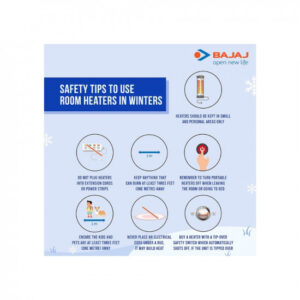 Bajaj Blow Hot 2000 Watts Fan Heater (White/Black)