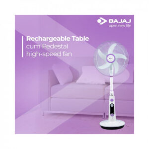 Bajaj Nuvo 400 mm Plum Purple Table Cum Pedestal Fan with BLDC Motor and Remote Control Operation, Regular