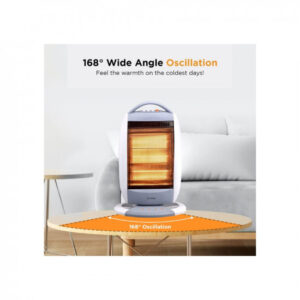 Candes New Infra Halogen Room Heater (White, Grey, 1200 watts) 3 Rod