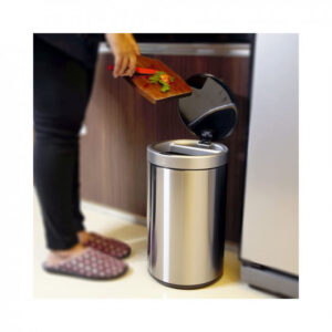 FAWES Automatic Sensor Dustbin Touch-Free Motion, Stainless Steel for Home, Office, Bathroom, Kitchen etc – 12 Litre (Silver)