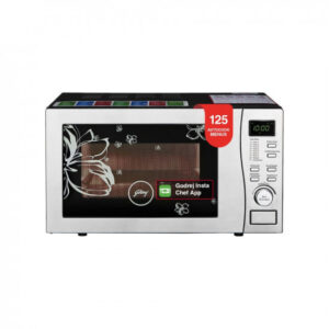 Godrej 19 L Digital Display Convection Microwave Oven With 125 Instacook Menus (GMX 519 CP1 PZ, White Rose, Stainless Steel Cavity With Godrej Instachef App)