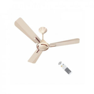 Havells Ambrose Decorative BLDC 1200mm Energy Saving with Remote Control 5 Star Ceiling Fan (Gold Mist Wood, Pack of 1)