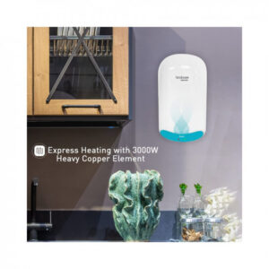 Hindware Atlantic Xceed 5L 3Kw Instant Water Heater With Copper Heating Element And High Grade Stainless Steel Tank, Wall Mounting
