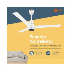 Orient Electric I-Tome 1200mm 26W Intelligent BLDC Energy Saving Ceiling Fan with Remote| 3 Year On-Site Warranty | 5 Star Rated (White, Pack of 1)