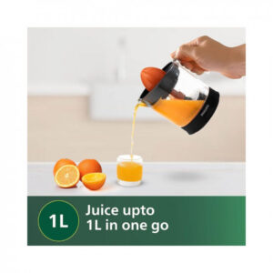 PHILIPS Citrus Press Juicer HR2799/00, Black & Transparent, Large