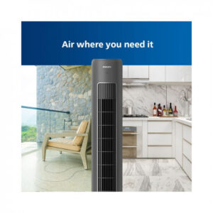 Philips CX 5535/11 High Performance Bladeless Technology Tower Fan with Touchscreen Panel and Remote Control, Quiet Operation, Low Power Consumption and Lightweight Portable Body.