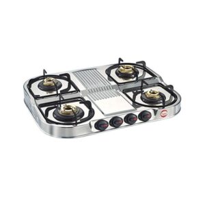 Prestige Royale Stainless Steel Manual Gas Stove (4 Burners)