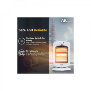 RR Calid Halogen Room Heater 1200 W With 180-degree Oscillation, Easy to Use Handle, Tip-Over Protection & Noiseless Operation, Heater for Home Office Indoor (ISI Approved) With 2 Year Warranty