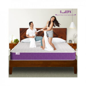 SleepX Ortho Plus Quilted 8 inch King Bed Size, Memory Foam Mattress (Purple, 78x72x8)