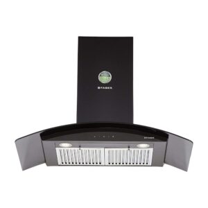 Faber 90 cm 1095 m³/hr angular Kitchen Chimney (HOOD FEEL Plus 3D T2S2 BK TC LTW 90, Baffle Filter, Touch Control, Black)