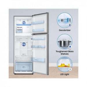 Samsung 322L 3 Star Convertible 5In1, Digital Inverter with Display Frost-Free Double Door Refrigerator (RT37C4523S8/HL,Elegant Inox, 2023 Model)