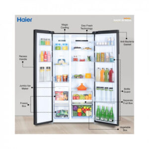 Haier 630 L Double Door Side By Side Refrigerators, Expert Inverter Technology